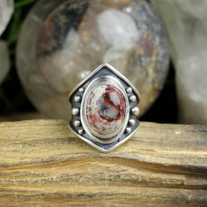 Warrior Ring // Mexican Fire Opal - Size 6.5