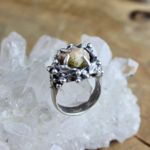 Captured Raw Opal Ring Size 7 - Acid Queen Jewelry