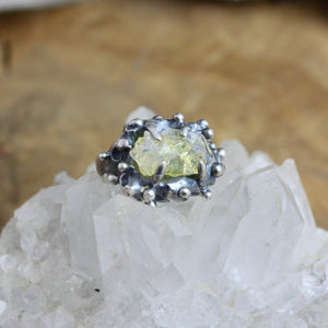 Captured Raw Opal Ring Size 7.5 - Acid Queen Jewelry