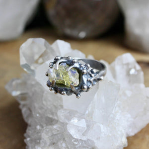 Captured Raw Opal Ring Size 7.5 - Acid Queen Jewelry