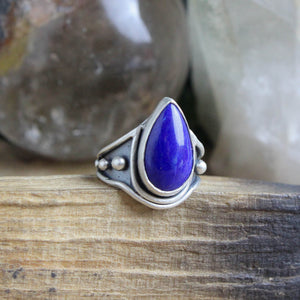 Warrior Ring //  Lapis Lazuli - Size 7 - Acid Queen Jewelry