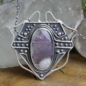 Serpentine Voyager Necklace // Amethyst - Acid Queen Jewelry