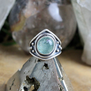 Warrior Ring //  Aquamarine - Size 6 - Acid Queen Jewelry