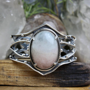 Warrior Laced Cuff // Morganite - Acid Queen Jewelry