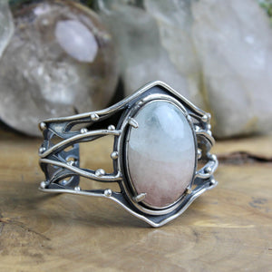 Warrior Laced Cuff // Morganite - Acid Queen Jewelry