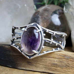Warrior Laced Cuff //Amethyst - Acid Queen Jewelry