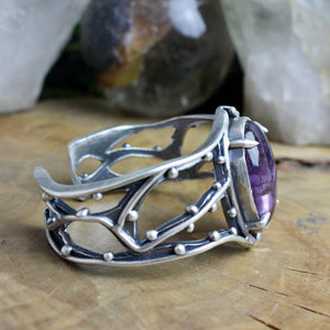 Warrior Laced Cuff //Amethyst - Acid Queen Jewelry
