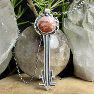 Hecate's Key Necklace // Mexican Fire Opal