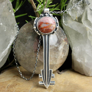 Hecate's Key Necklace // Mexican Fire Opal