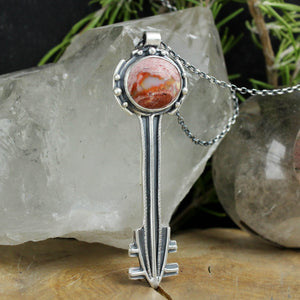 Hecate's Key Necklace // Mexican Fire Opal