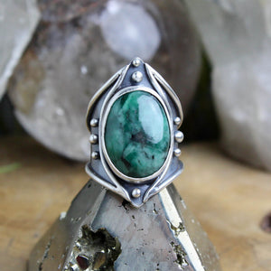 Warrior Ring // Emerald - Size 9 - Acid Queen Jewelry