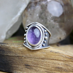 Warrior Ring // Amethyst - Size 9.5 - Acid Queen Jewelry
