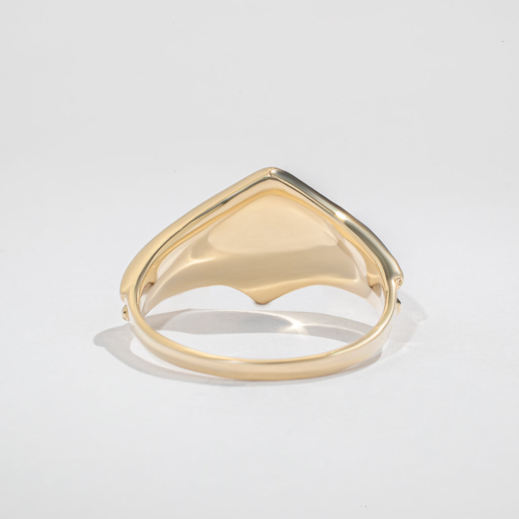 Brigid Ring - Tourmalated Quartz - 14K Gold - Acid Queen Jewelry