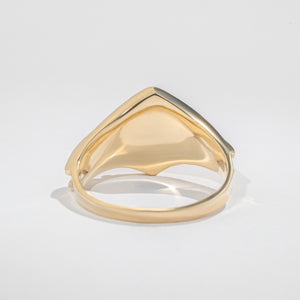 Venus Ring - Blue Chalcedony - 14K Gold