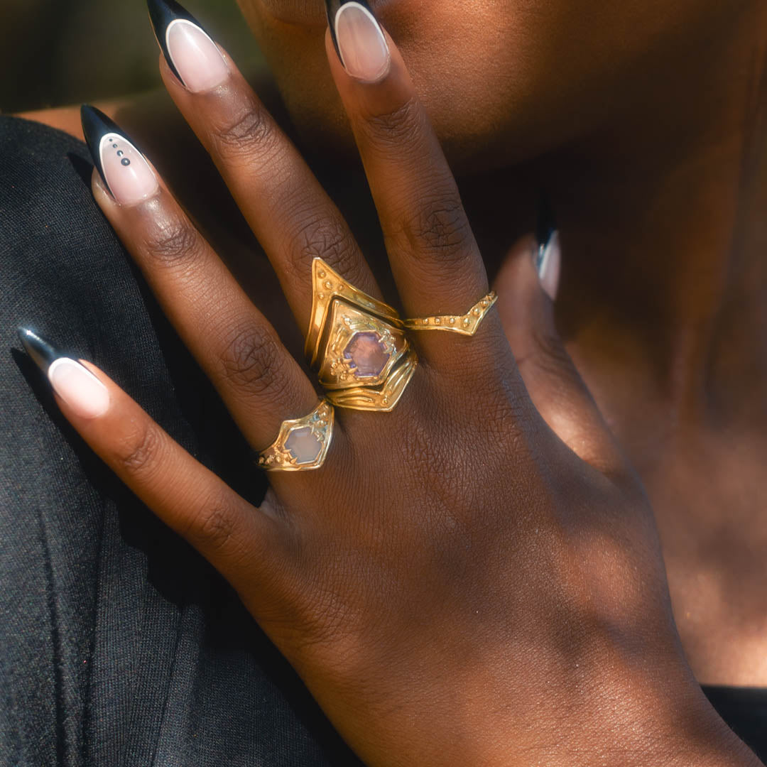 Eos Ring - Stacker Ring - 14k Gold - Acid Queen Jewelry