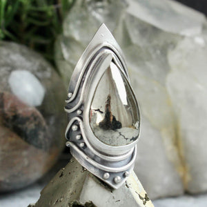 Warrior Shield Ring //  Pyrite - Size 6.5