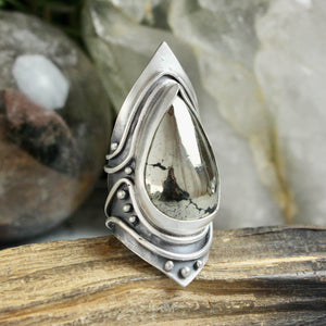 Warrior Shield Ring //  Pyrite - Size 6.5