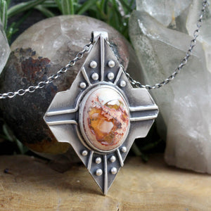 Voyager Necklace // Mexican Fire Opal - Acid Queen Jewelry