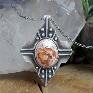 Voyager Necklace // Mexican Fire Opal - Acid Queen Jewelry