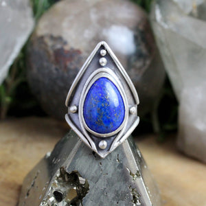 Warrior Ring //  Lapis Lazuli - Size 8 - Acid Queen Jewelry