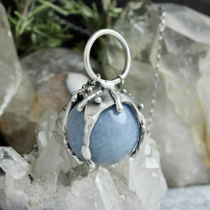 Sorceress Crystal Ball Necklace // Angelite