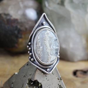 Warrior Ring // Agate- Size 8 - Acid Queen Jewelry