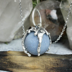Sorceress Crystal Ball Necklace // Angelite