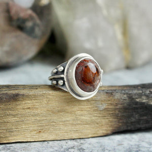 Warrior Ring // Mexican Fire Opal - Size 6