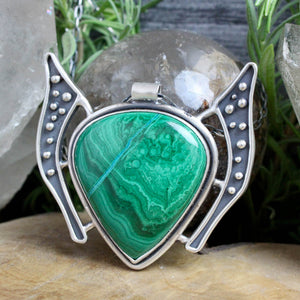 Prophetess Necklace // Malachite - Acid Queen Jewelry