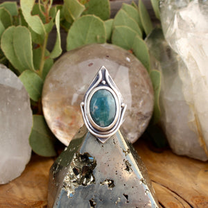Warrior Ring // Moss Agate - Size 7 - Acid Queen Jewelry