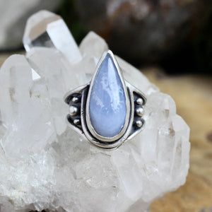 Warrior Ring // Blue Lace Agate - Size 6 - Acid Queen Jewelry