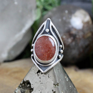 Warrior Ring // Sunstone - Size 5.5 - Acid Queen Jewelry