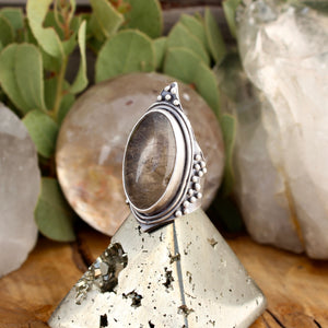 Warrior Ring // Rutilated Quartz- Size 7 - Acid Queen Jewelry