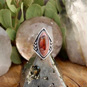 Warrior Ring // Mexican Fire Opal - Size 6 - Acid Queen Jewelry