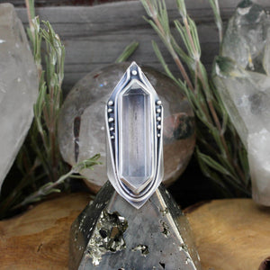 Amplifier Shield Ring // Quartz - SIZE 9 - Acid Queen Jewelry