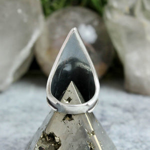 Warrior Shield Ring // Blue Opal  Size 10