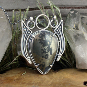 Prophetess Pendant // Chalcopyrite - Acid Queen Jewelry