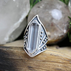Warrior Amplifier Ring // Quartz - Size 10 - Acid Queen Jewelry
