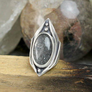 Warrior Ring // Black Sunstone - Size 5