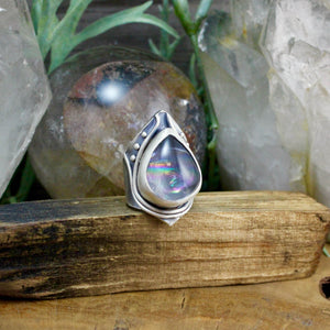 Warrior Ring // Rainbow Quartz - SIZE 6 - Acid Queen Jewelry