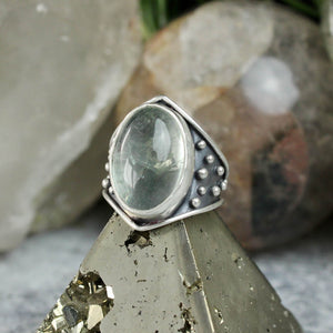 Warrior Ring // Green Quartz - Size 7.5