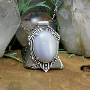 Voyager Pendant // Chalcedony - Acid Queen Jewelry