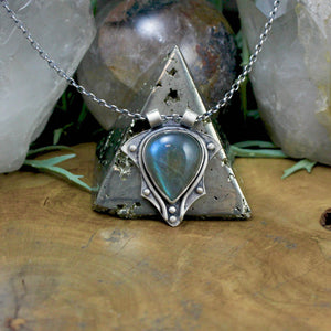 Mini Voyager Pendant // Labradorite - Acid Queen Jewelry
