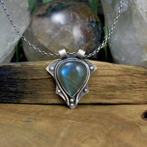 Mini Voyager Pendant // Labradorite - Acid Queen Jewelry