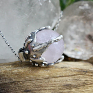 Sorceress Necklace //  Rose Quartz - Acid Queen Jewelry