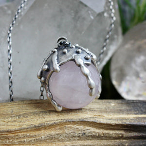 Sorceress Necklace //  Rose Quartz - Acid Queen Jewelry
