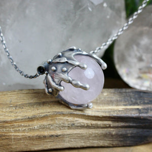 Sorceress Necklace //  Rose Quartz - Acid Queen Jewelry