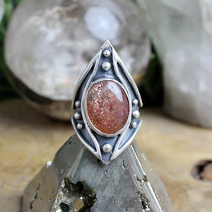 Warrior Ring // Sunstone - Size 6.5 - Acid Queen Jewelry