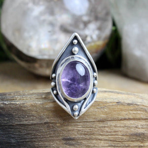 Warrior Ring // Amethyst - Size 5 - Acid Queen Jewelry