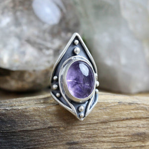 Warrior Ring // Amethyst - Size 5 - Acid Queen Jewelry